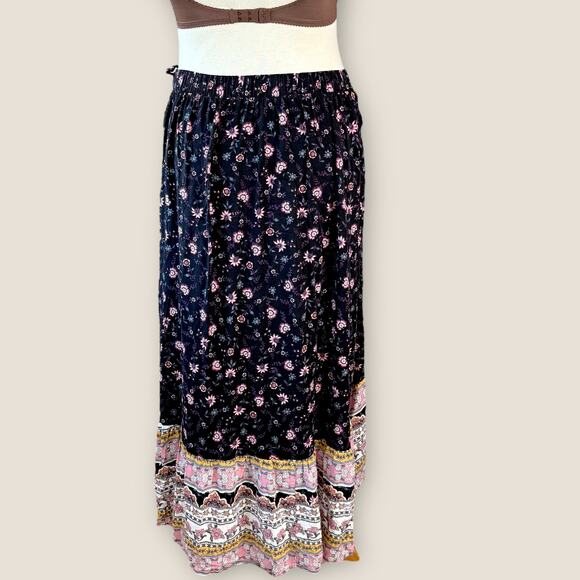 Torrid Floral Faux Wrap Tiered Ruffled Maxi Skirt High Low Size 12/L Coquette - Picture 4 of 14